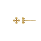 Love Waterproof  Dot Cross Post Earring 18K Gold Plating, Dansk Copenhagen