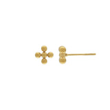 Love Waterproof  Dot Cross Post Earring 18K Gold Plating, Dansk Copenhagen
