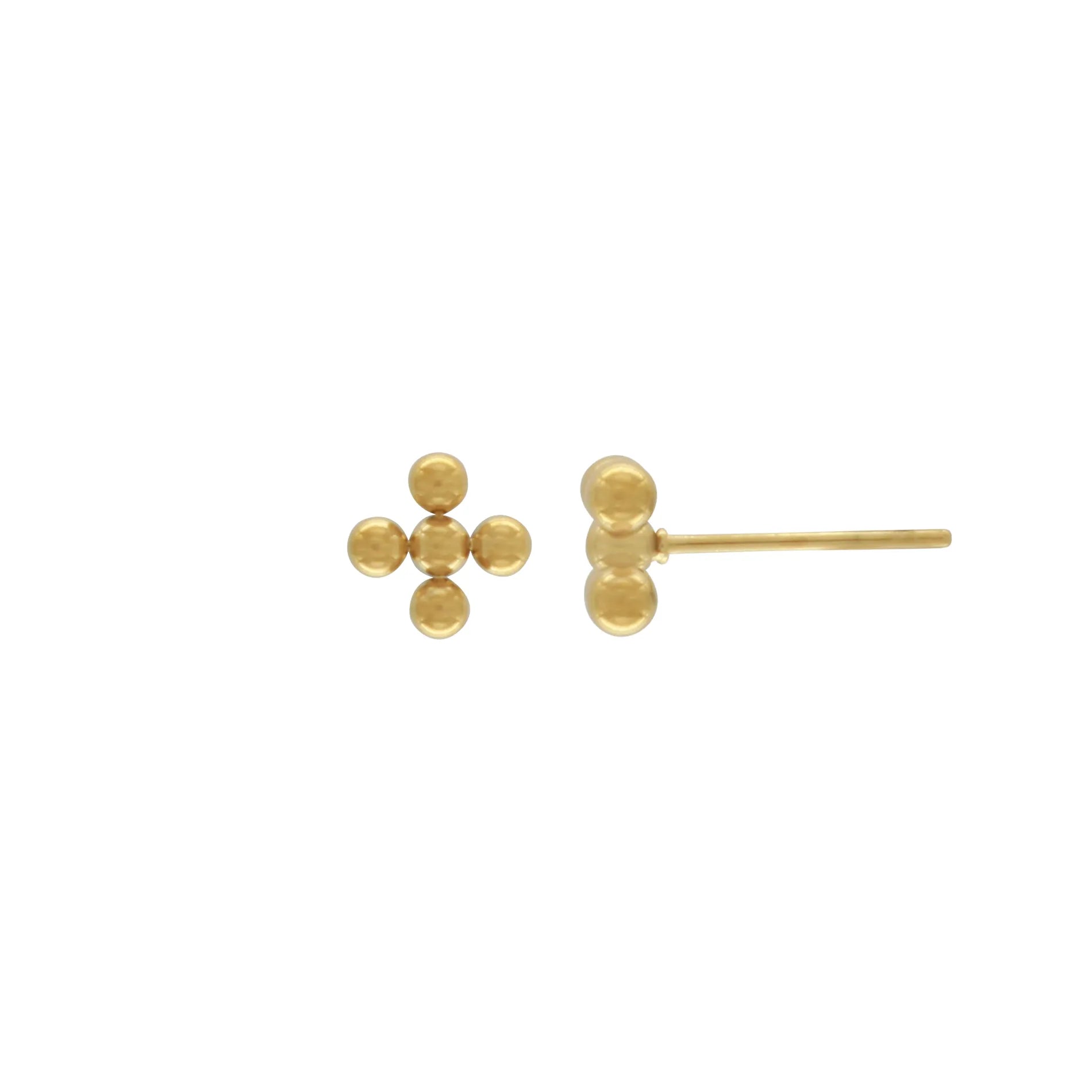 Love Waterproof  Dot Cross Post Earring 18K Gold Plating, Dansk Copenhagen