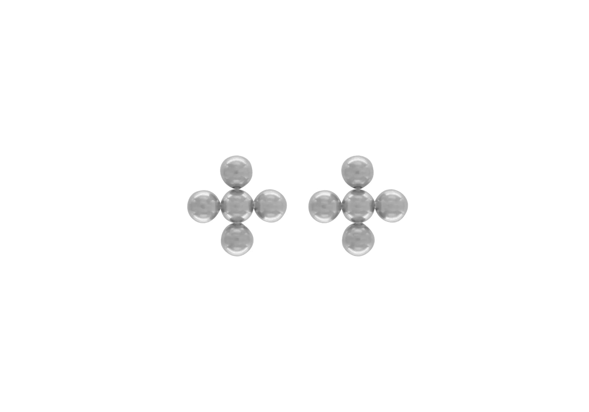 Love Waterproof  Dot Cross Post Earring Silver Plating, Dansk Copenhagen