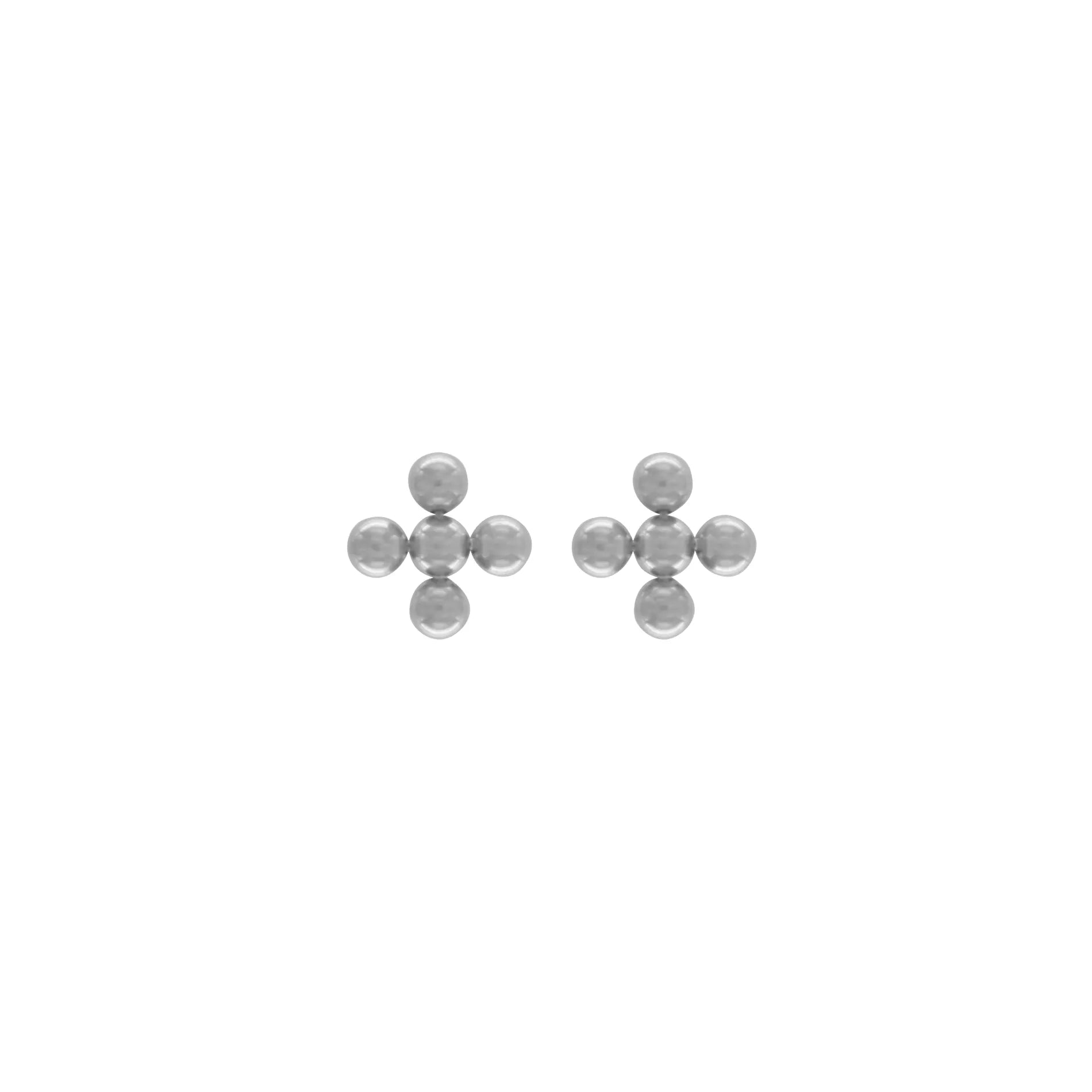 Love Waterproof  Dot Cross Post Earring Silver Plating, Dansk Copenhagen