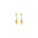 Passion  Waterproof Smooth Double Drop Earring 18K Gold Plating, Dansk Copenhagen