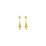 Passion  Waterproof Smooth Double Drop Earring 18K Gold Plating, Dansk Copenhagen
