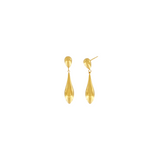 Passion  Waterproof Smooth Double Drop Earring 18K Gold Plating, Dansk Copenhagen