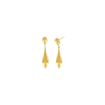 Passion  Waterproof Smooth Double Drop Earring 18K Gold Plating, Dansk Copenhagen