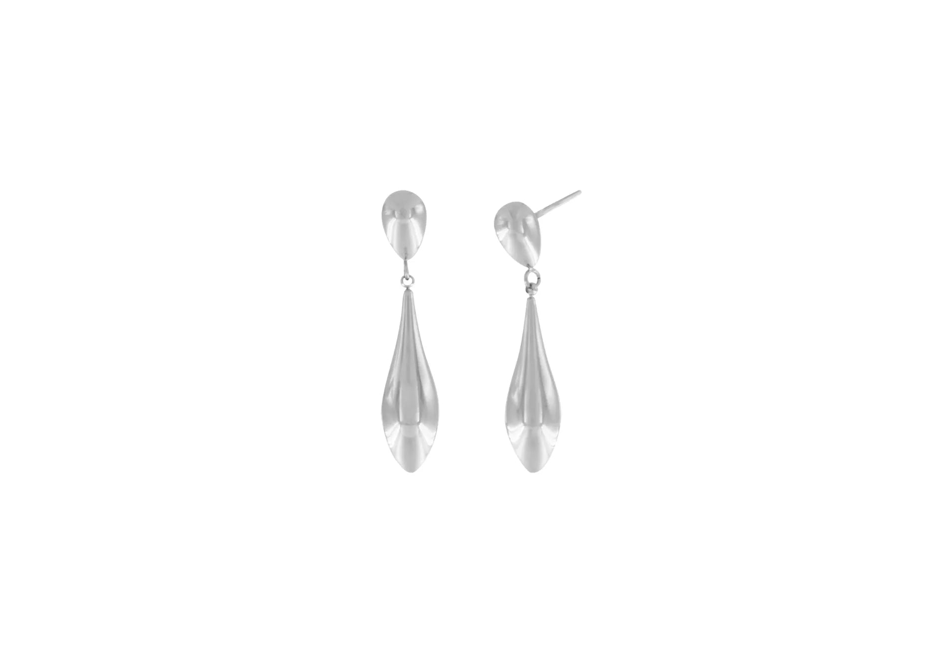 Passion  Waterproof Smooth Double Drop Earring Silver Plating, Dansk Copenhagen