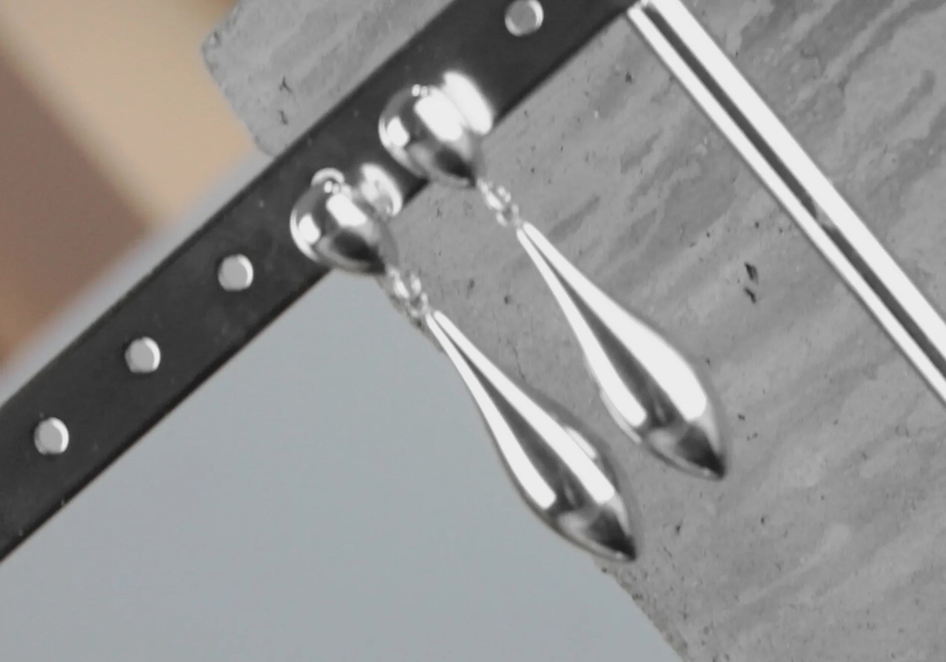 Passion  Waterproof Smooth Double Drop Earring Silver Plating, Dansk Copenhagen