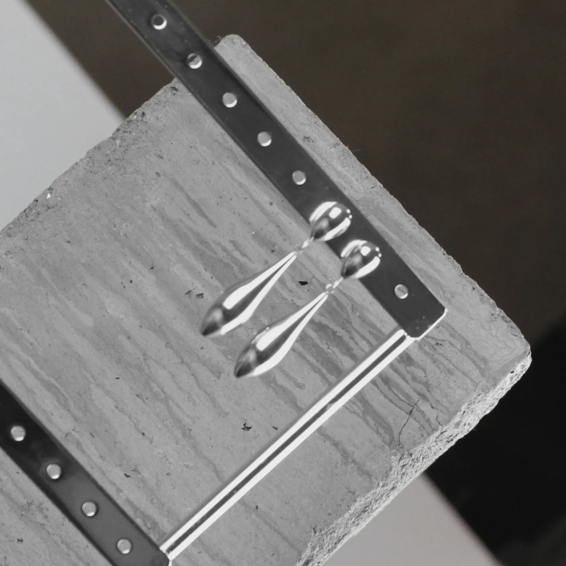 Passion  Waterproof Smooth Double Drop Earring Silver Plating, Dansk Copenhagen