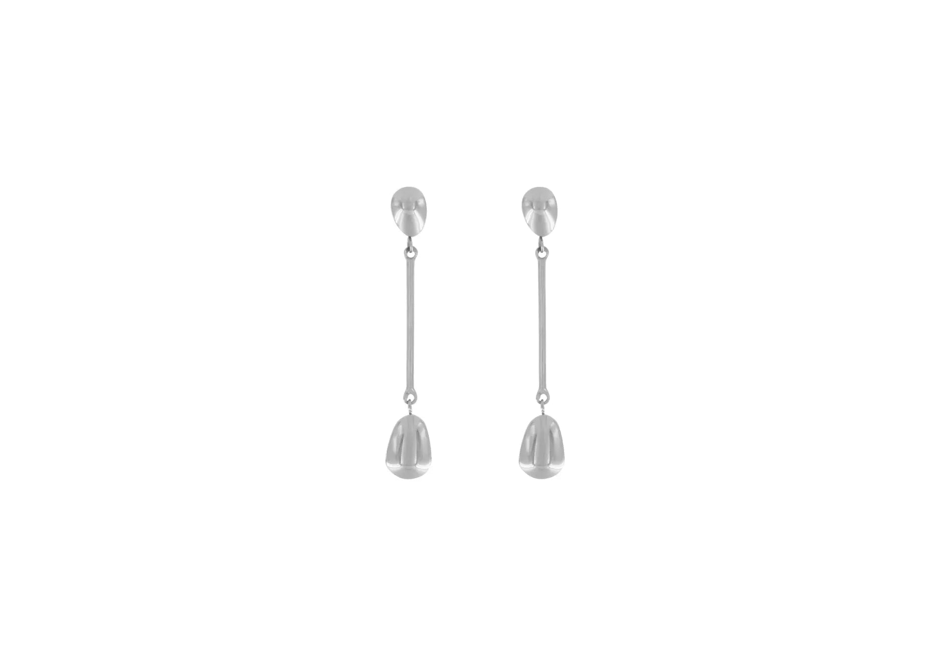 Passion  Waterproof Boucle d'Oreille Longue Double Pendaison Lisse Plaqué Argent, Dansk Copenhagen}