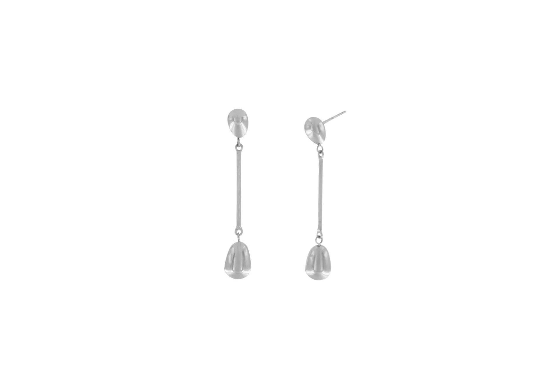 Passion  Waterproof Boucle d'Oreille Longue Double Pendaison Lisse Plaqué Argent, Dansk Copenhagen}