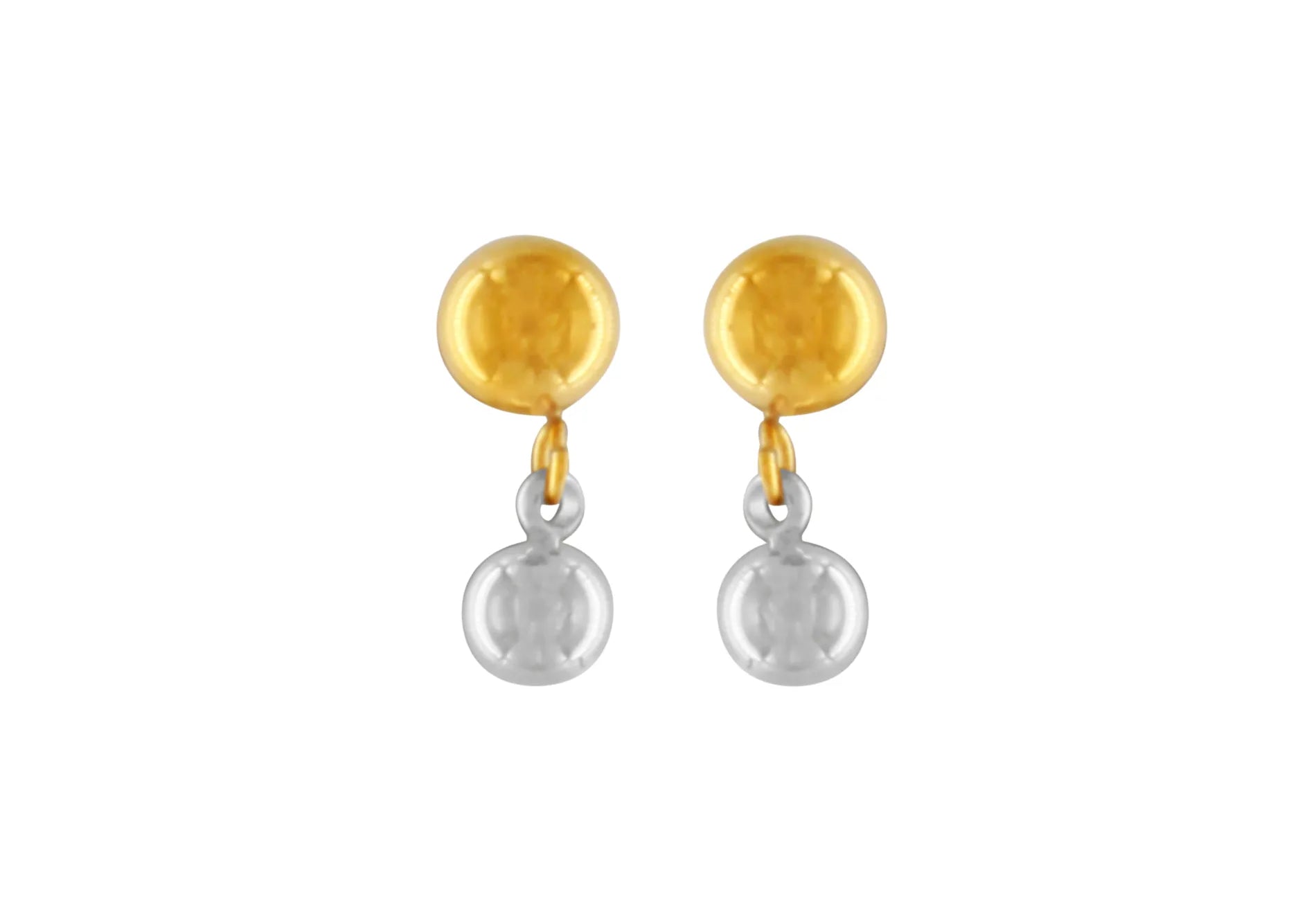 Passion Waterproof 2 Tone Classic Mini Ball Earring Gold Plating, Dansk Copenhagen