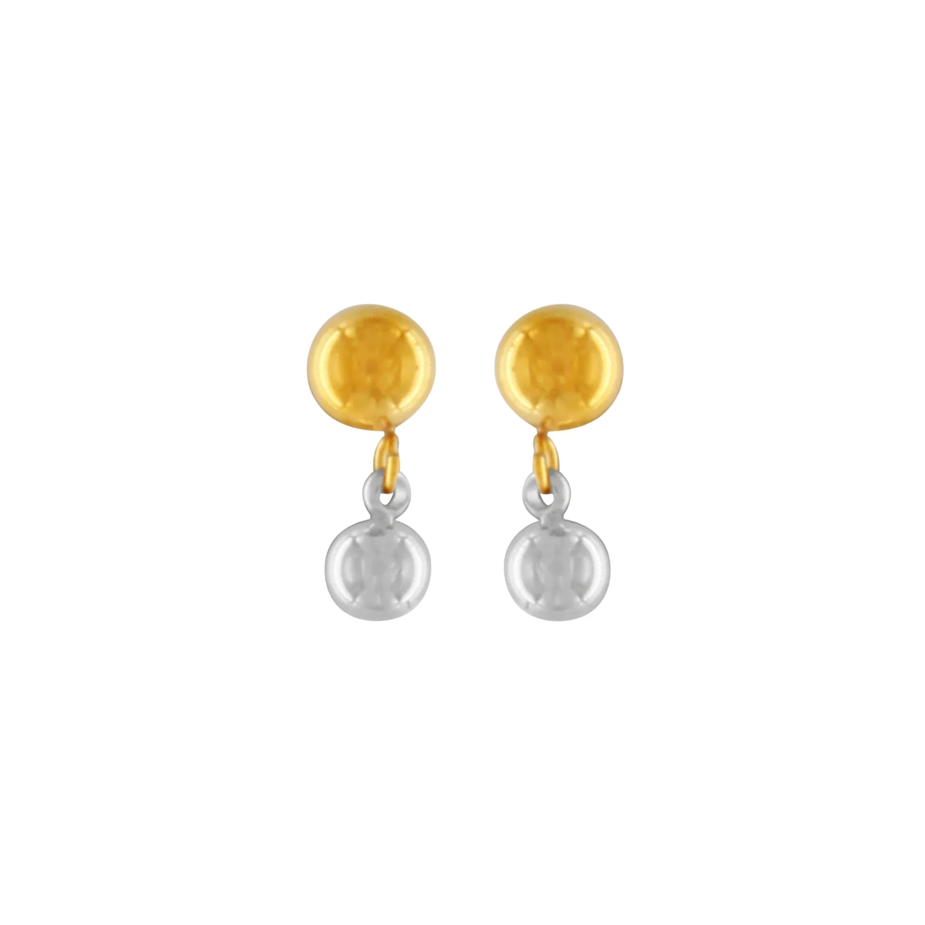 Passion Waterproof 2 Tone Classic Mini Ball Earring Gold Plating, Dansk Copenhagen