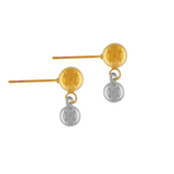 Passion Waterproof 2 Tone Classic Mini Ball Earring Gold Plating, Dansk Copenhagen