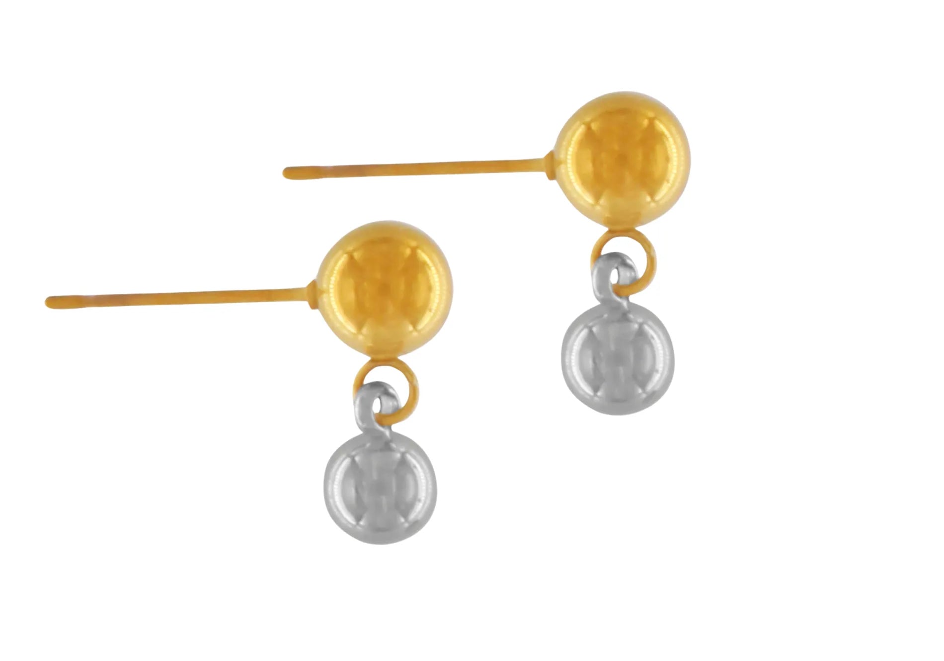 Passion Waterproof 2 Tone Classic Mini Ball Earring Gold Plating, Dansk Copenhagen