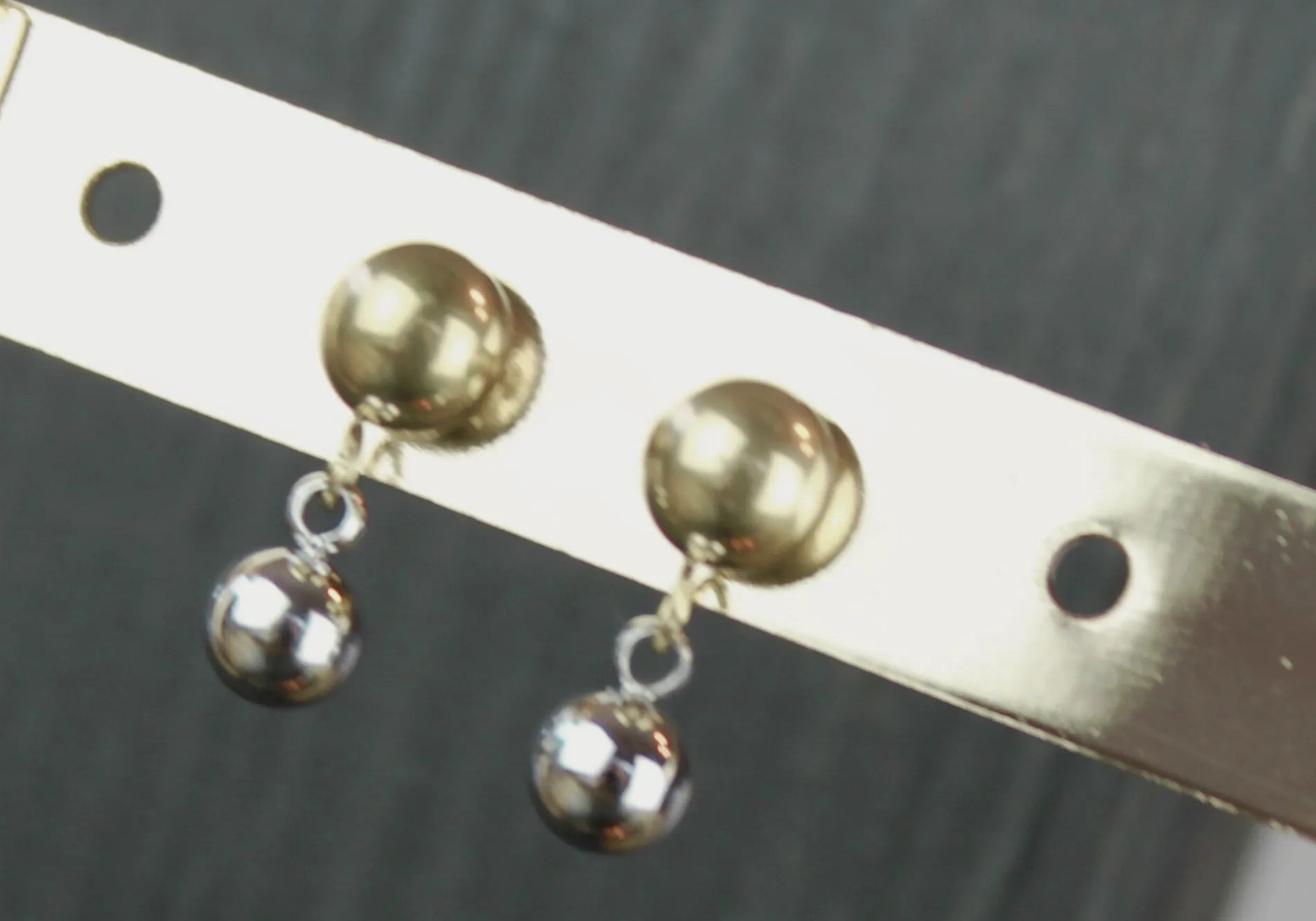 Passion Waterproof 2 Tone Classic Mini Ball Earring Gold Plating, Dansk Copenhagen