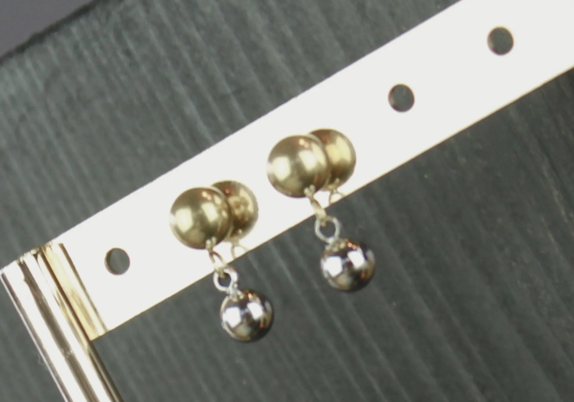Passion Waterproof 2 Tone Classic Mini Ball Earring Gold Plating, Dansk Copenhagen
