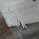 Passion Waterproof Smooth Drop Chain Earring Silver Plating, Dansk Copenhagen
