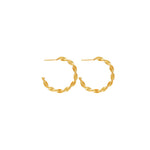 Passion Waterproof Short Twisted Hoop 18K Gold Plating, Dansk Copenhagen