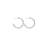 Passion Waterproof Short Twisted Hoop Silver Plating, Dansk Copenhagen