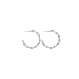 Passion Waterproof Short Twisted Hoop Silver Plating, Dansk Copenhagen