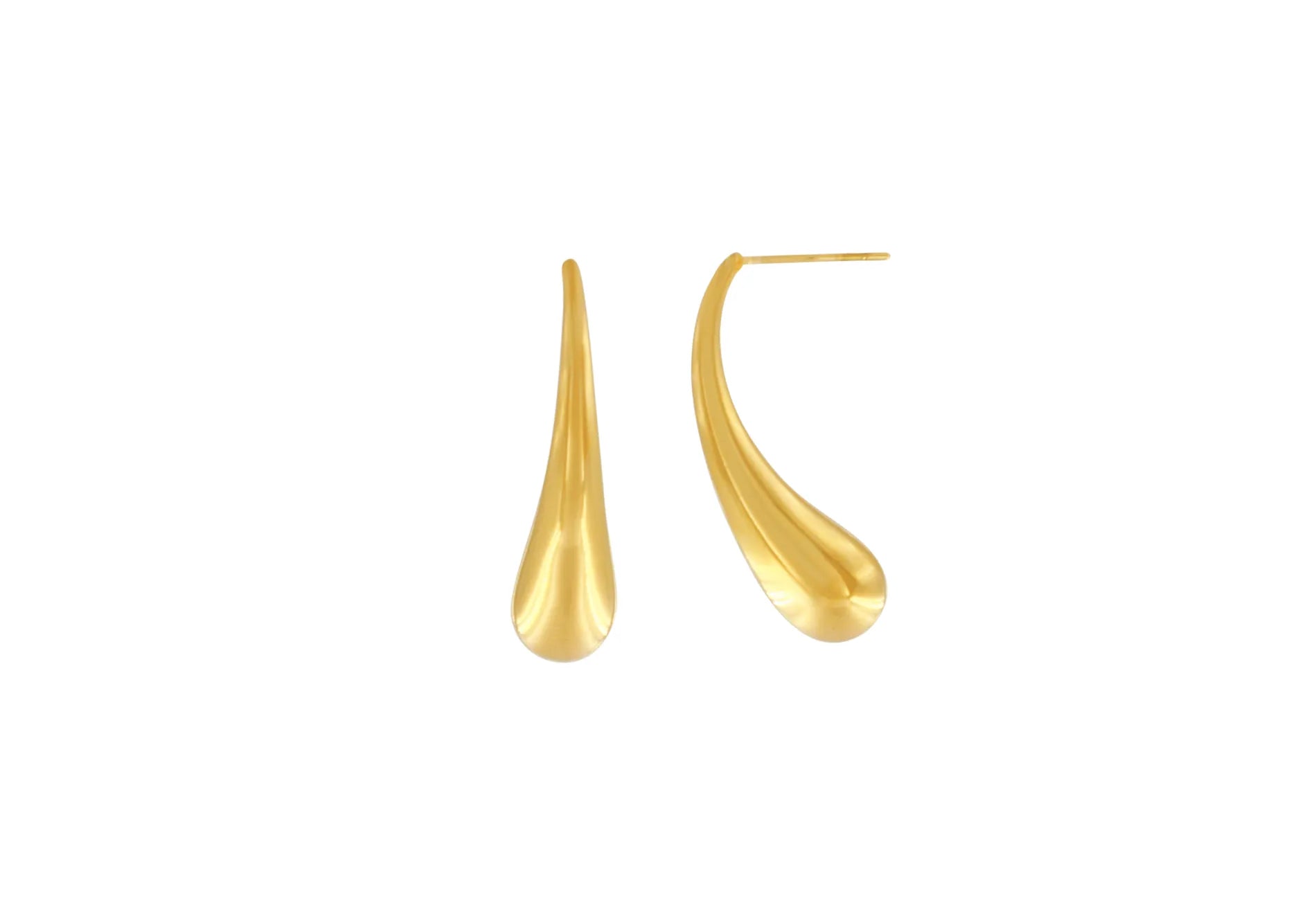 Passion Waterproof Boucle d'Oreille Pendante Lisse Plaqué Or 18K, Dansk Copenhagen