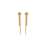 Passion  Waterproof Long Knot Herringbone Earring 18K Gold Plating