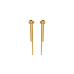 Passion  Waterproof Long Knot Herringbone Earring 18K Gold Plating, Dansk Copenhagen