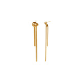 Passion  Waterproof Long Knot Herringbone Earring 18K Gold Plating, Dansk Copenhagen