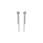 Passion  Waterproof Long Knot Herringbone Earring Silver Plating, Dansk Copenhagen
