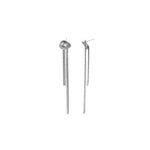 Passion  Waterproof Long Knot Herringbone Earring Silver Plating, Dansk Copenhagen
