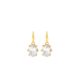 Joy Waterproof Clear CZ Statement  Hook Earring 18K Gold Plating