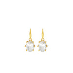 Joy Waterproof Clear CZ Statement Hook Earring 18K Gold Plating -DNSK Copenhagen