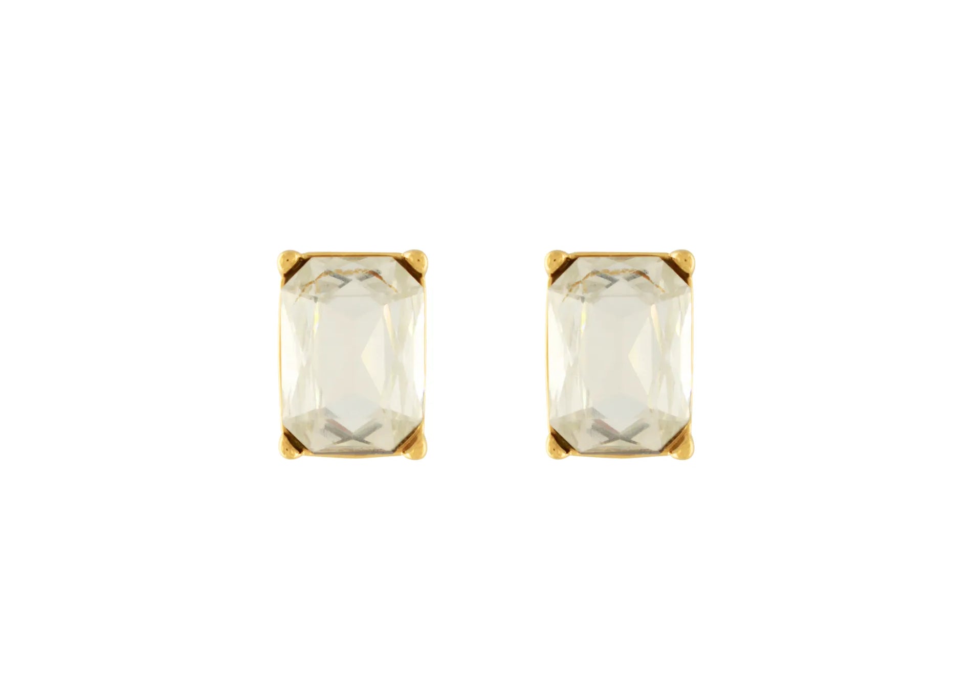Joy Waterproof Clear CZ Mega Statement Earring 18K Gold Plating, Dansk Copenhagen