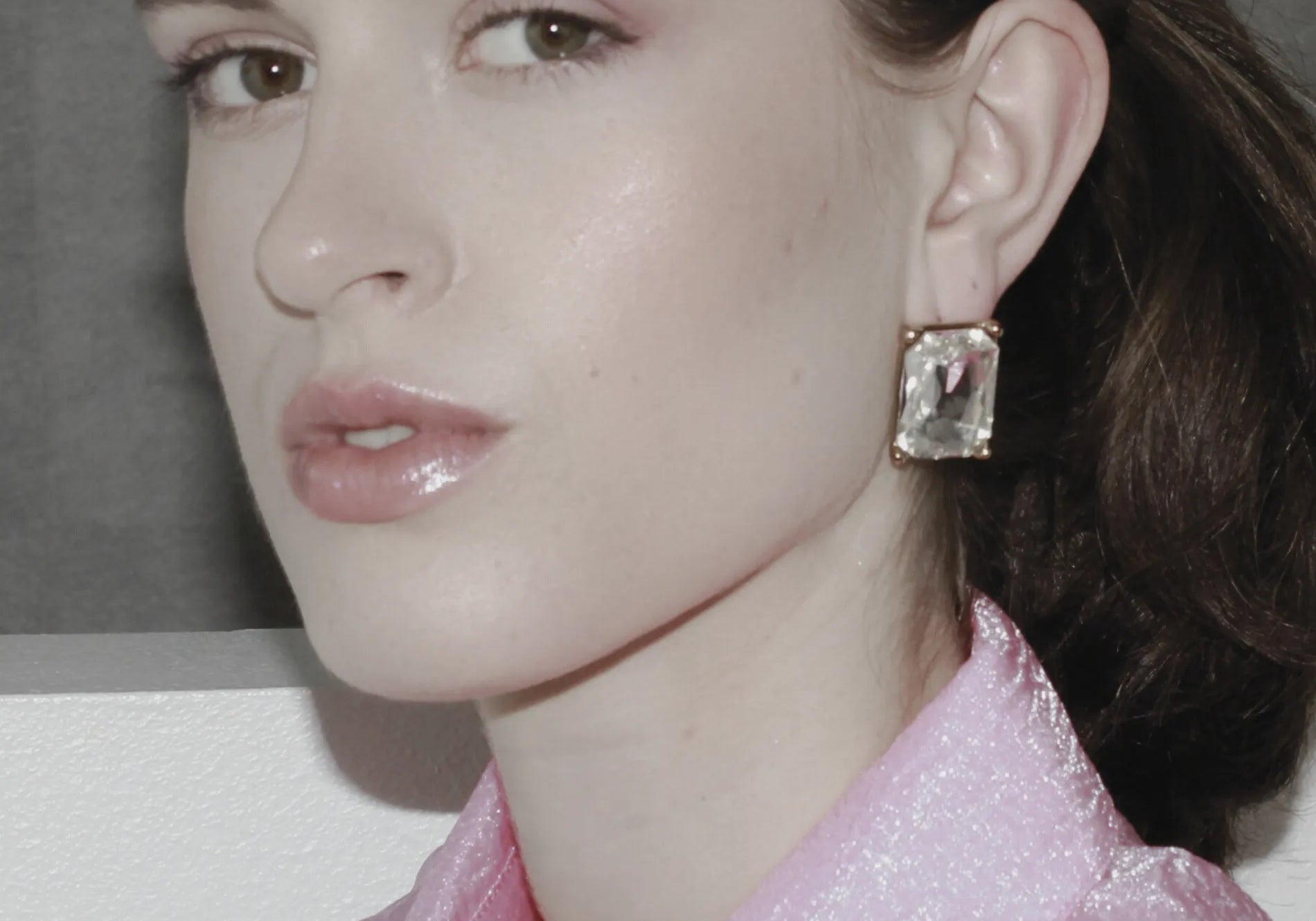 Joy Waterproof Clear CZ Mega Statement Earring 18K Gold Plating, Dansk Copenhagen