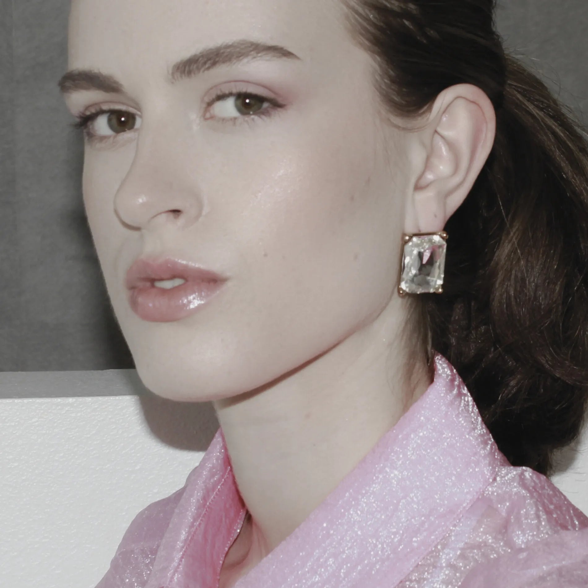 Joy Waterproof Clear CZ Mega Statement Earring 18K Gold Plating, Dansk Copenhagen