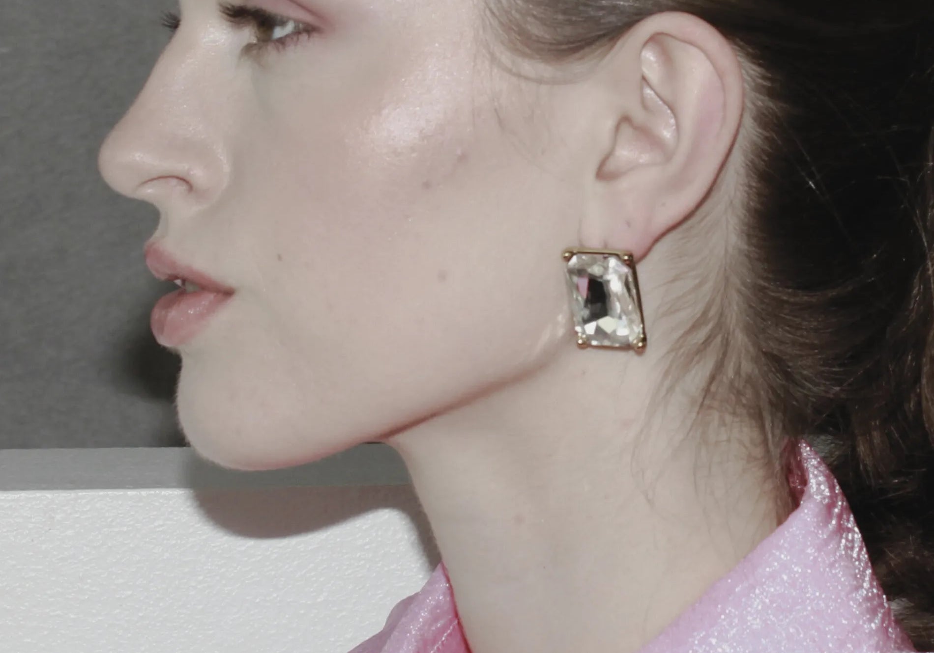 Joy Waterproof Clear CZ Mega Statement Earring 18K Gold Plating, Dansk Copenhagen