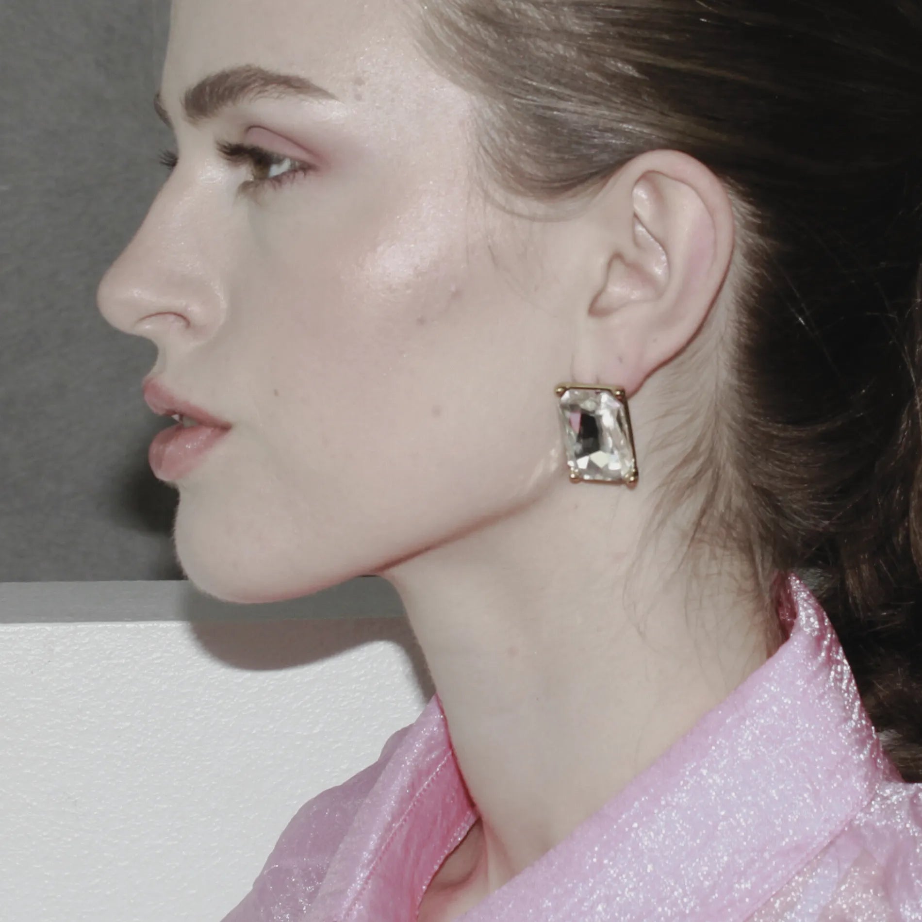 Joy Waterproof Clear CZ Mega Statement Earring 18K Gold Plating, Dansk Copenhagen