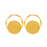 Courage Waterproof Brushed Artfull Round Statement Earring 18K Gold Plating