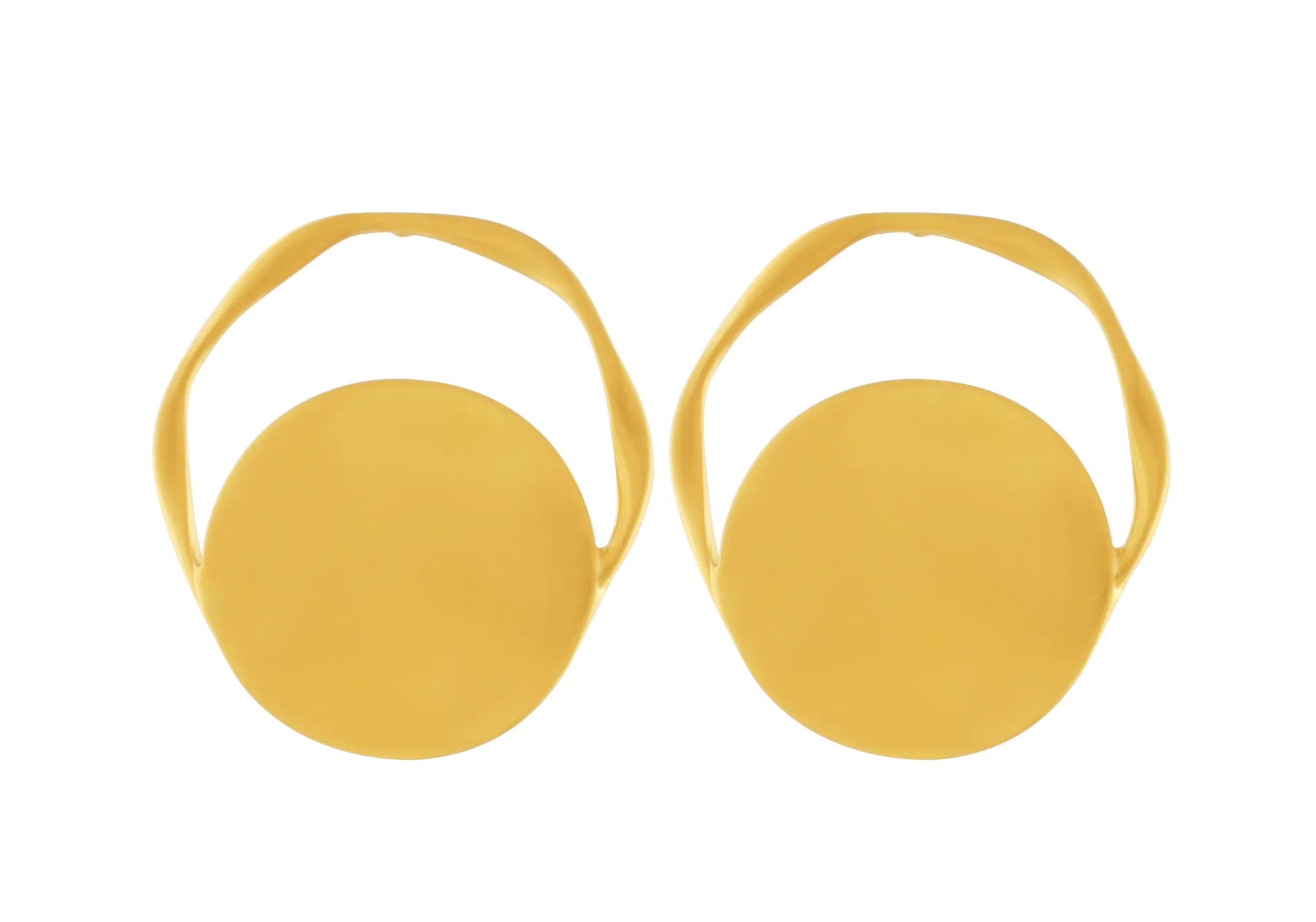 Courage Waterproof Geborstelde Artfull Ronde Oorbel 18K Verguld, DNSK Copenhagen