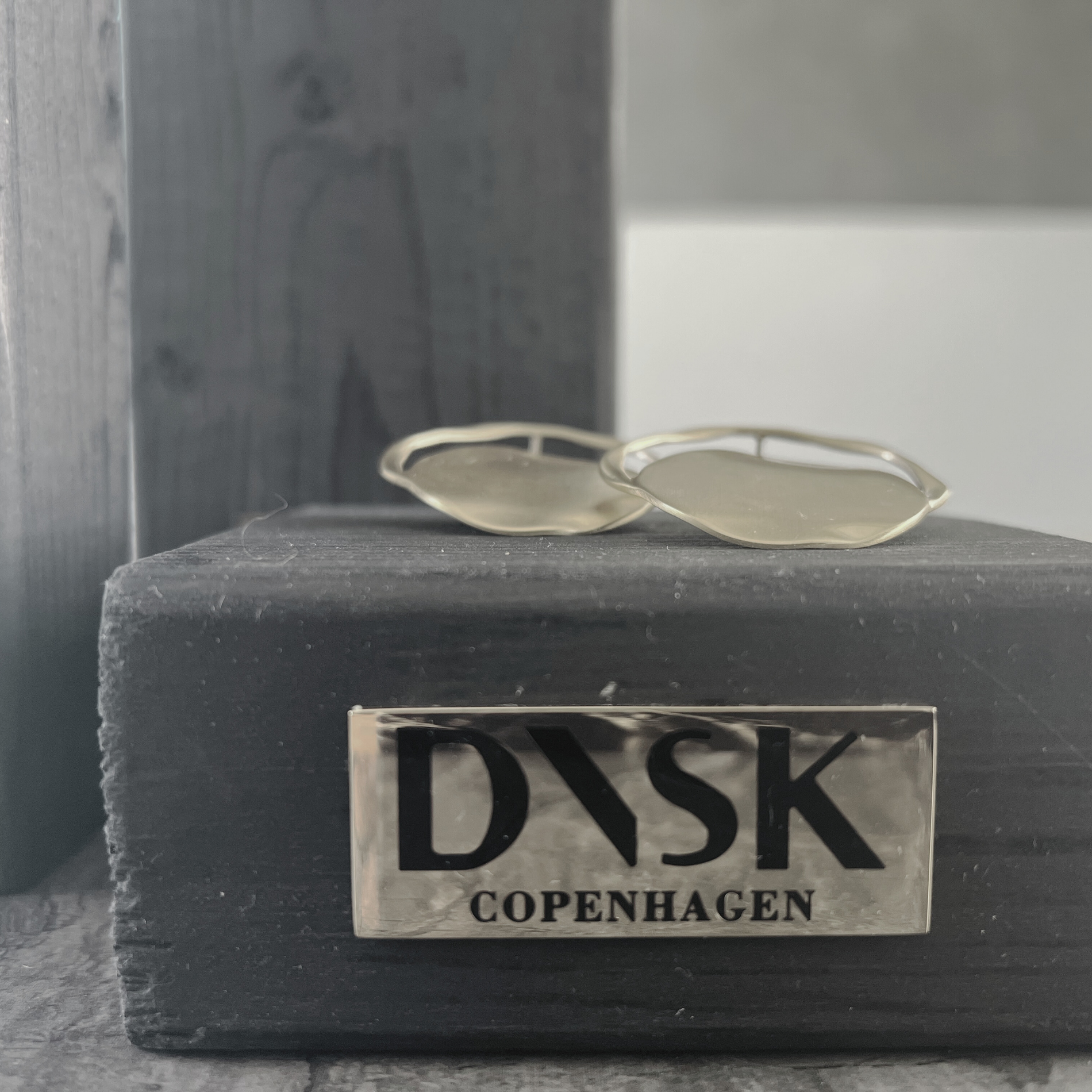 Courage Waterproof Geborstelde Artfull Ronde Oorbel Verzilverd, DNSK Copenhagen