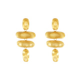 Courage Vandfast Brushed Organic Lysekrone Ørering 18K Guldbelagt
