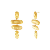 Courage Vandfast Brushed Organic Lysekrone Ørering 18K Guldbelagt