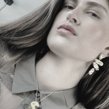 Courage Waterproof Brushed Organic Chandelier Earring 18K Gold Plating