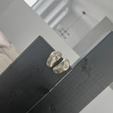 Courage Waterproof Geborstelde organische oorbel 18K verguld