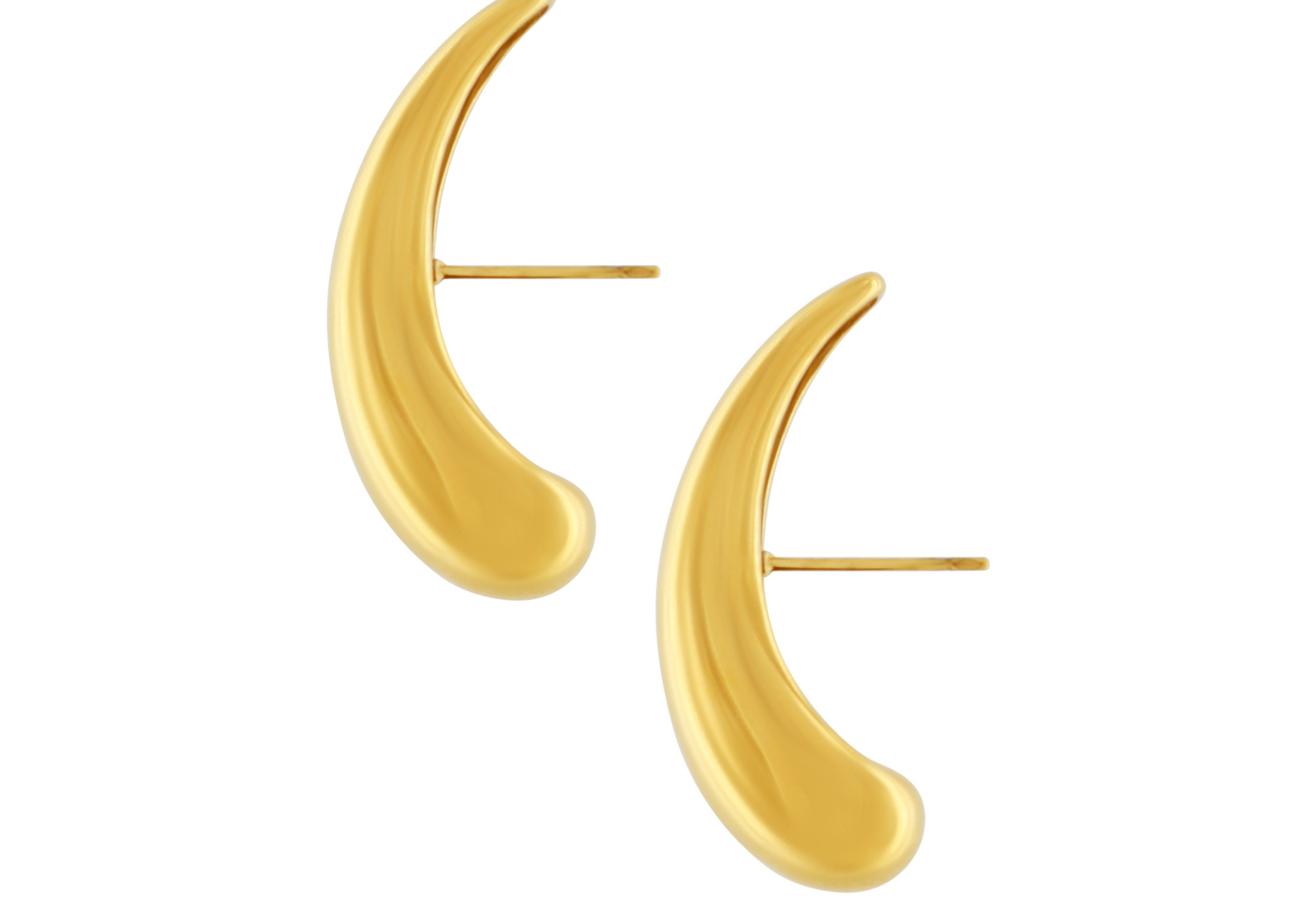 Passion Waterproof Boucle d'oreille chenille lisse Plaqué or 18K, DNSK Copenhagen