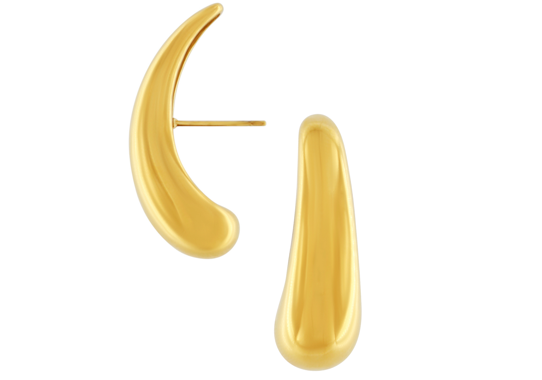 Passion Waterproof Boucle d'oreille chenille lisse Plaqué or 18K, DNSK Copenhagen