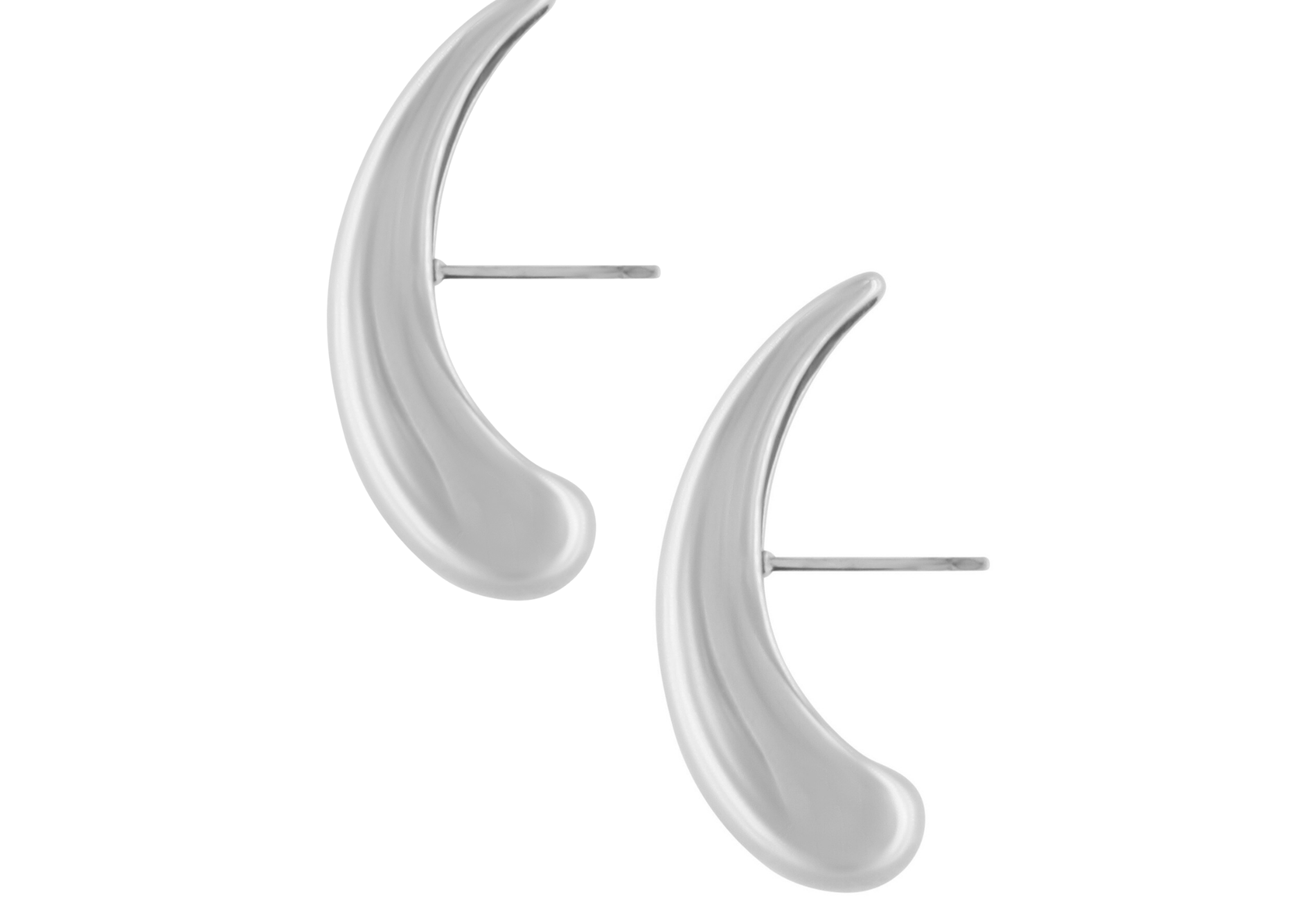 Passion Waterproof Boucle d'oreille chenille lisse plaqué argent, DNSK Copenhagen
