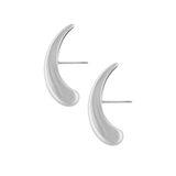 Passion Waterproof Smooth Crawler Earring Silver Plating