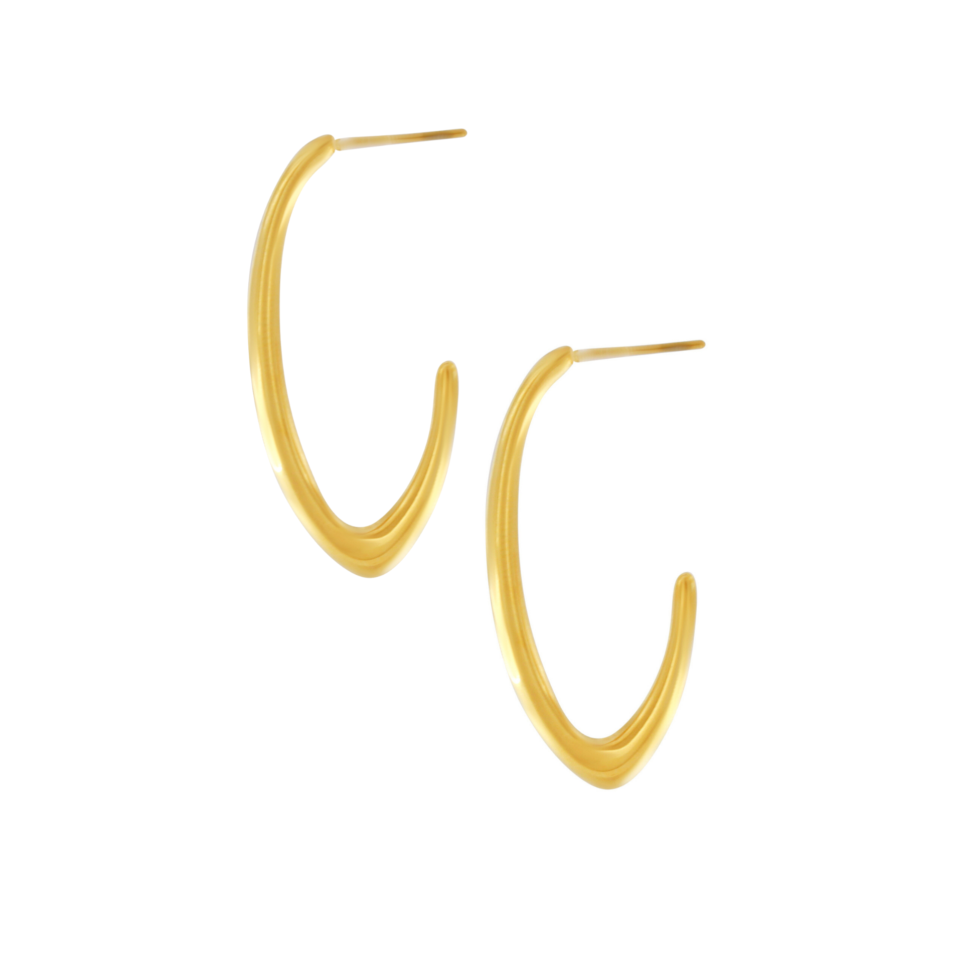 Passion Waterproof Simple Oval Creol 18K Gold Plating, DNSK Copenhagen