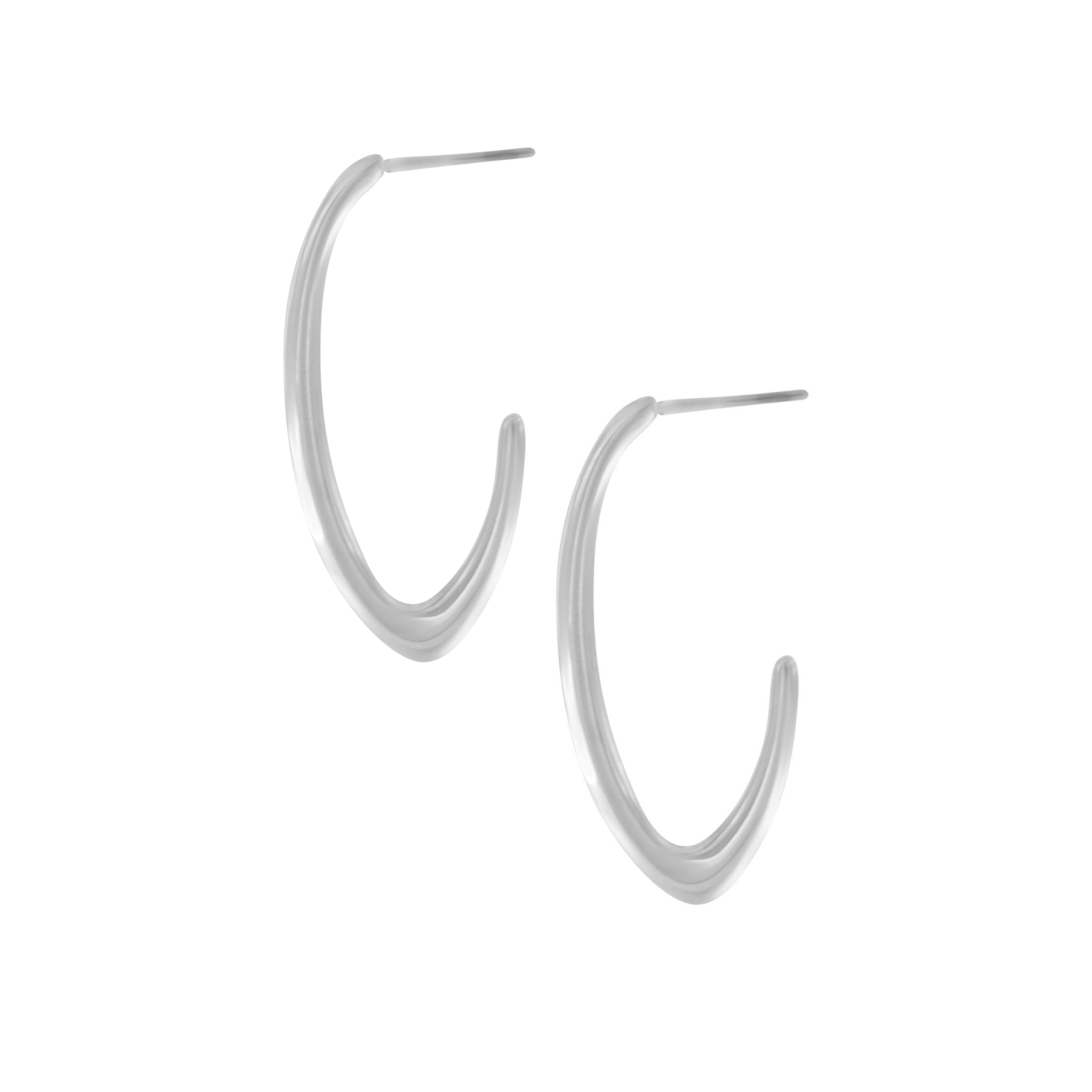 Passion Waterproof Simple Oval Creol Silver Plating, DNSK Copenhagen